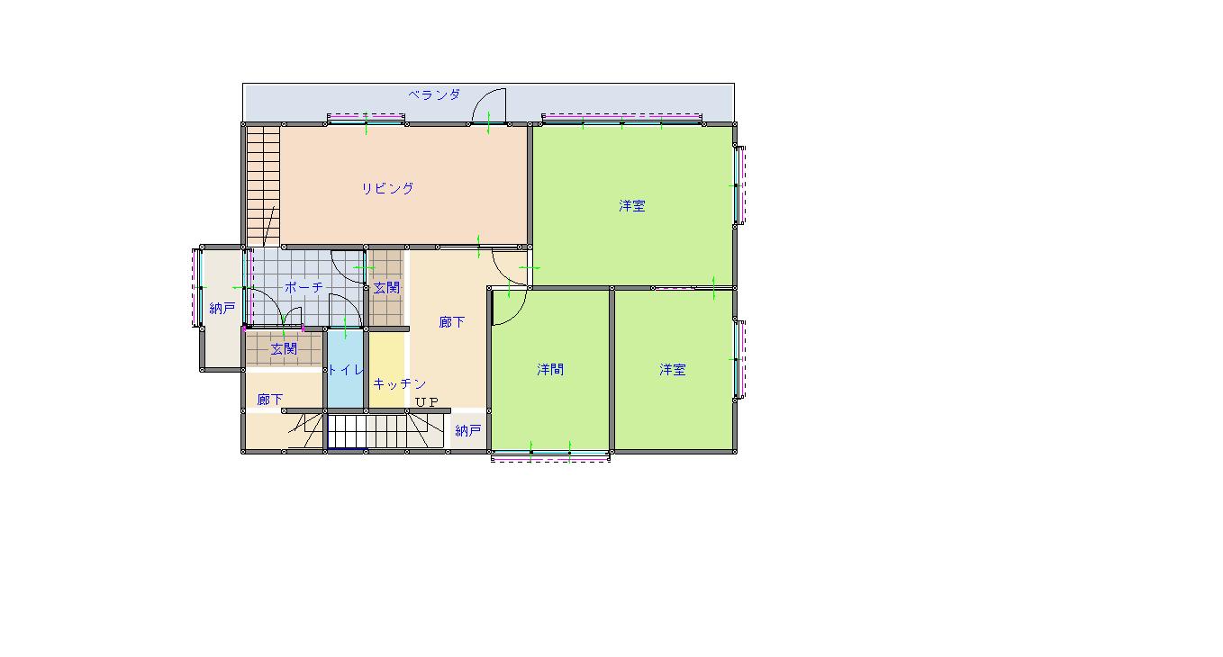 Floor plan for 1990s steel-frame house in Tokushima