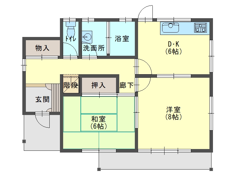Floor plan for A-115: Natural surroundings, perfect for two people, home vegetable gardening possible