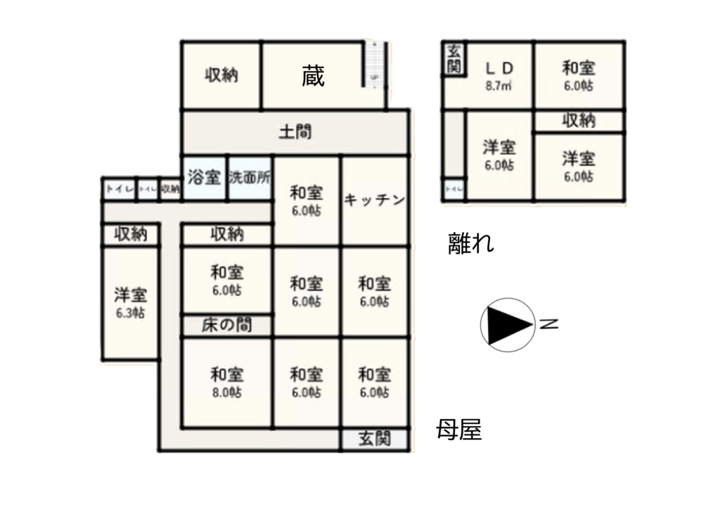 Floor plan for No. 497 Okimi-cho Hata