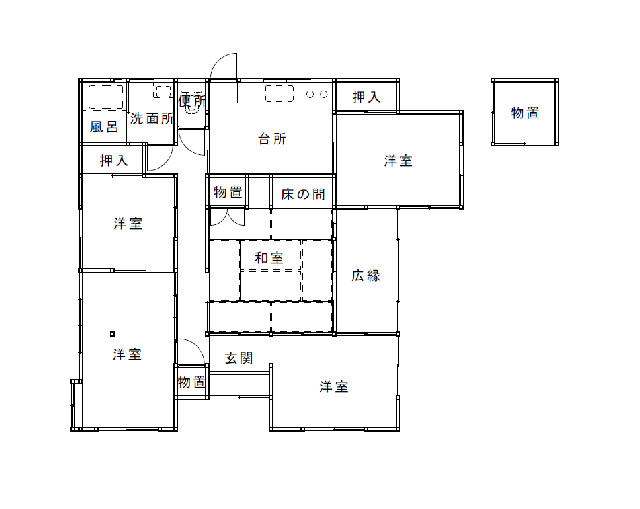 Floor plan for Wood house, 9-min walk to station, Nagasaki