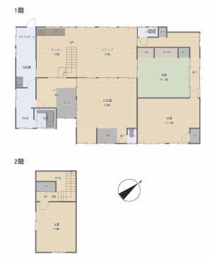 Floor plan for Wood house with storehouses in Niigata