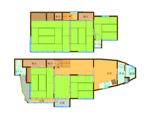 Floor plan for 1920s wood house in Okayama