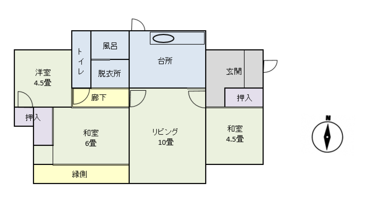 Floor plan for 1960s wood house, 17-min walk to station, Tochigi