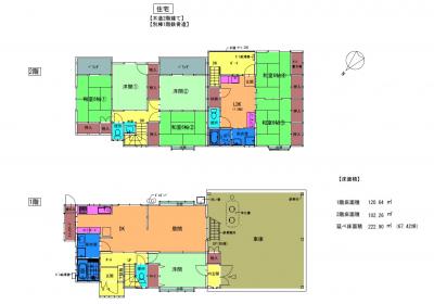 Floor plan for 7LDK with Renovated Plumbing! Second Floor Building Also Available for Rental!
