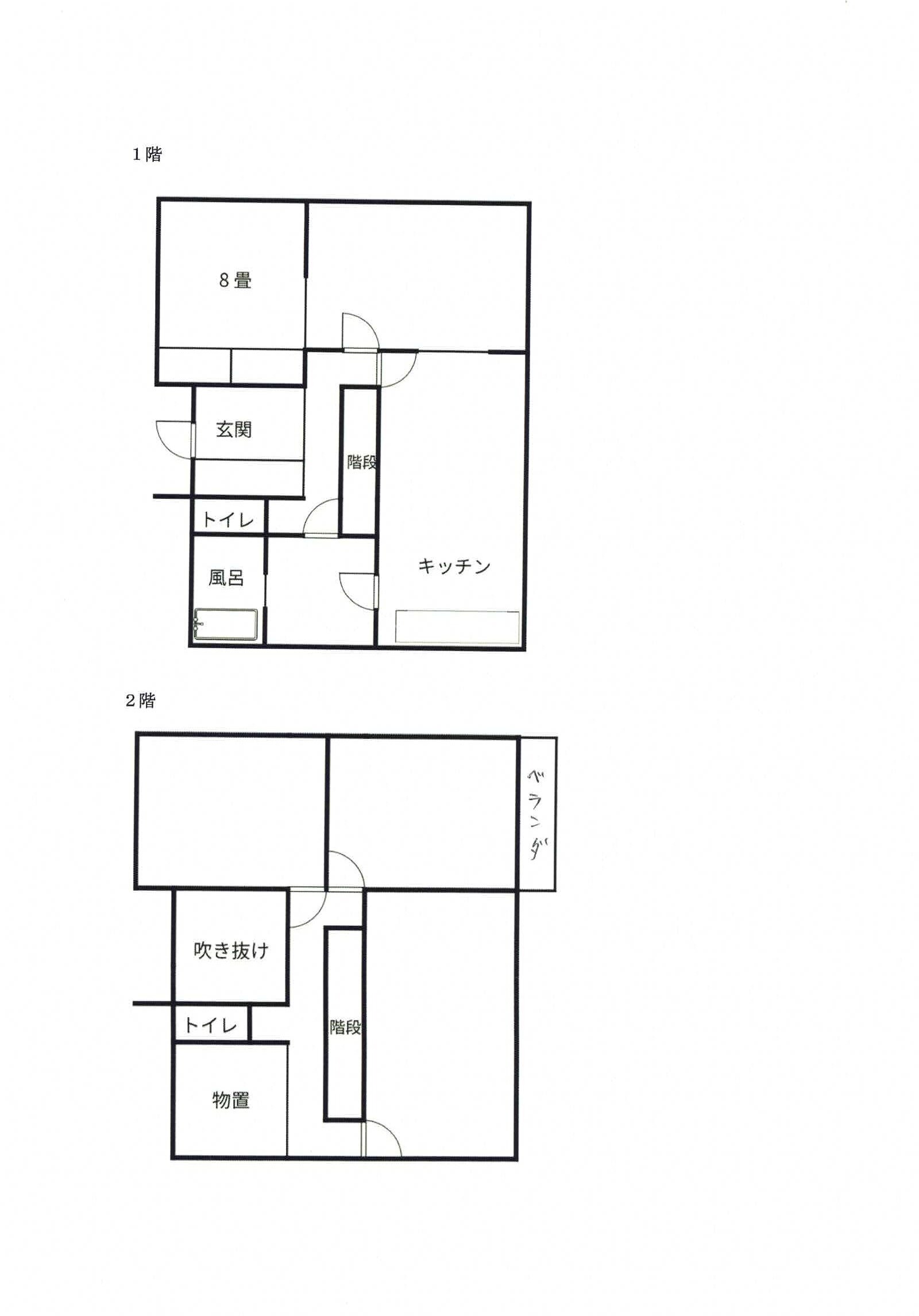 Floor plan for 1990s wood house in Okayama