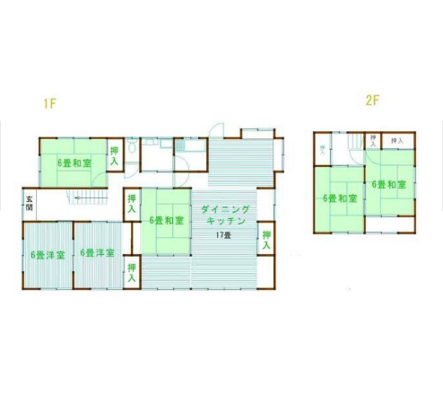 Floor plan for 1960s house in Komoro