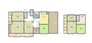 Floor plan for 1960s wood house in Gifu