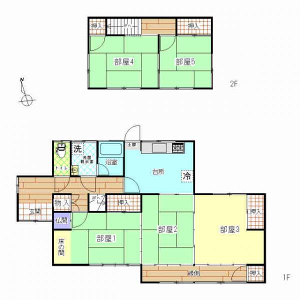 Floor plan for 1980s wood house in Oita