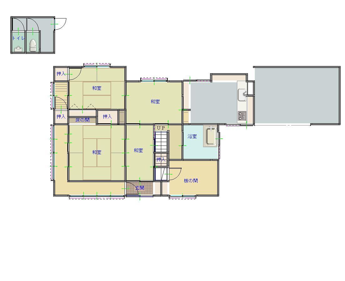 Floor plan for 1960s wood house in Tokushima