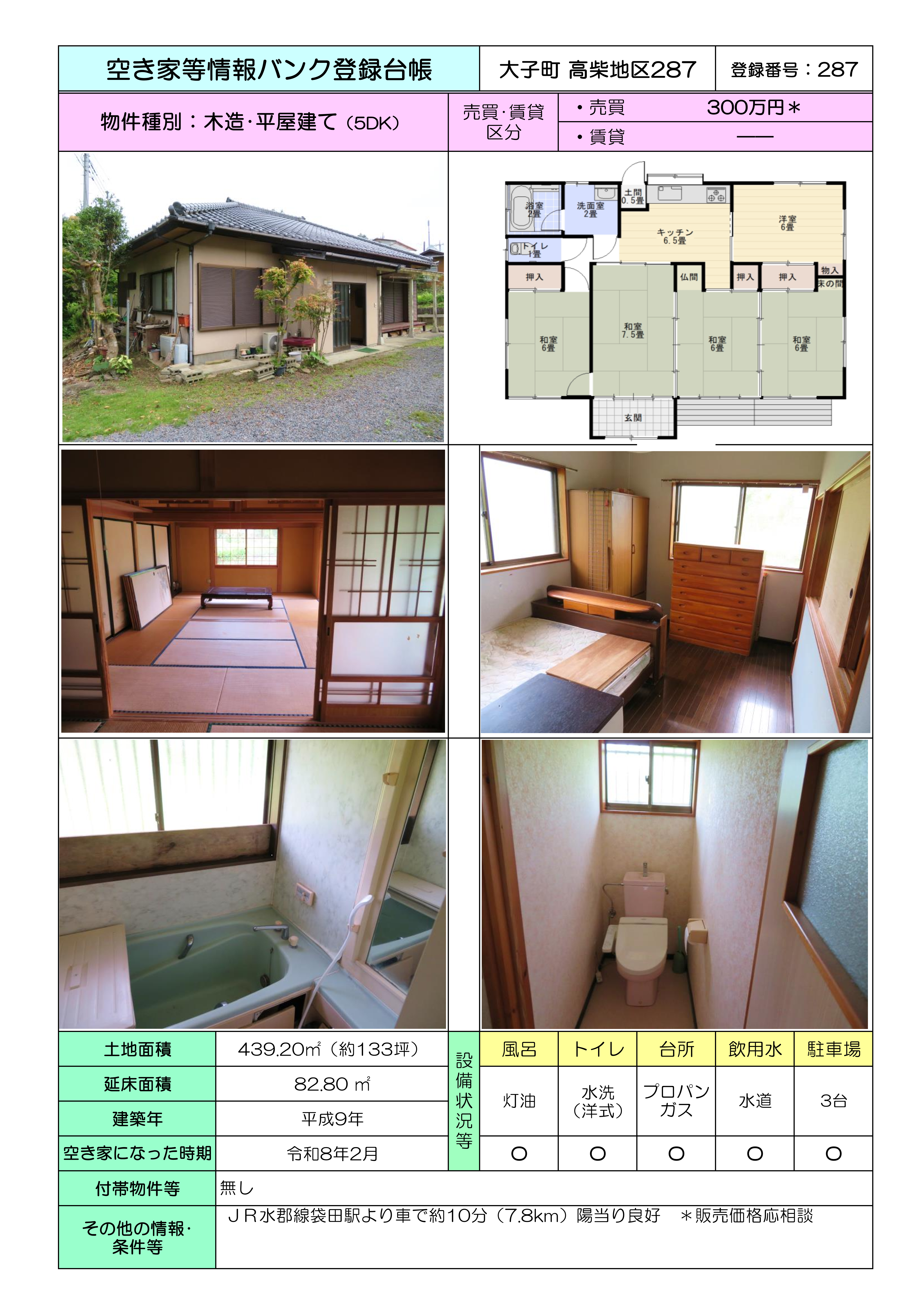 Daigo Town, Takashiba [No. 287]