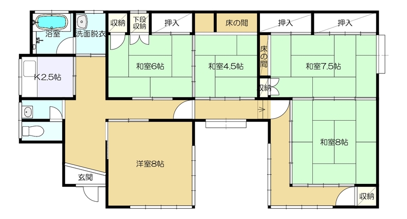 Floor plan for 1970s wood house in Iwate