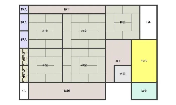 Floor plan for 1960s wood house on a large plot in Nagano