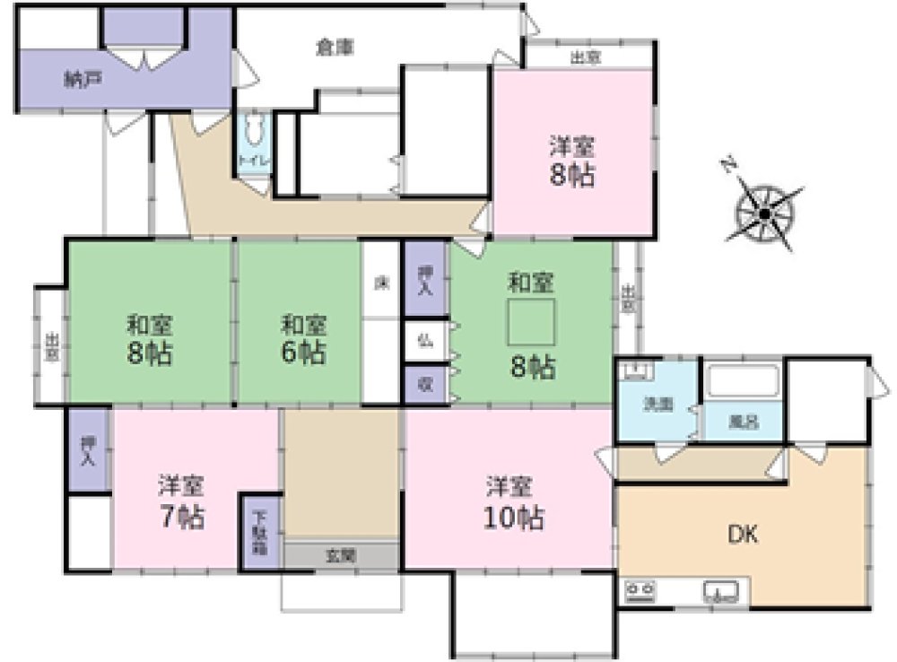 Floor plan for Distinctive Japanese room! Excellent sunlight.