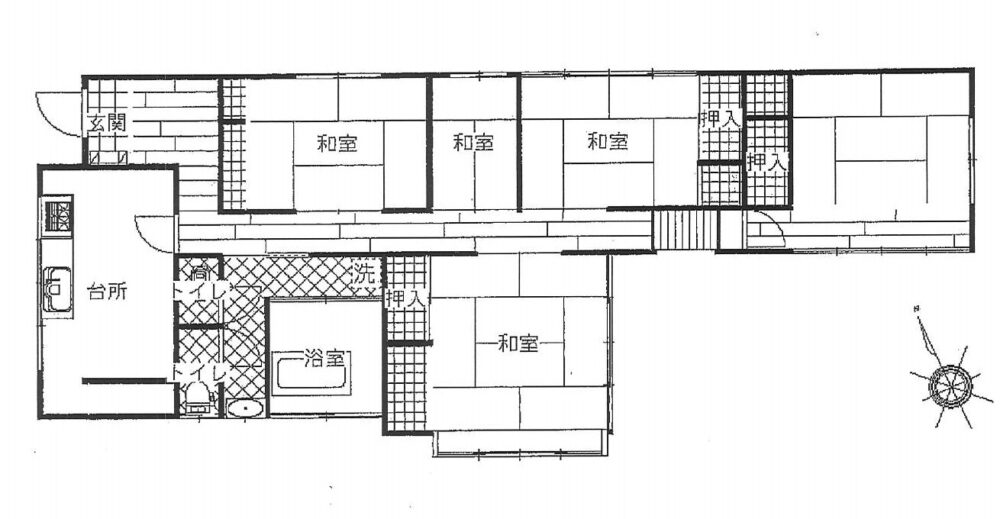 Floor plan for 1970s house in Fukushima