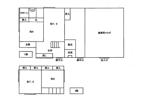 Floor plan for 1960s wood house in Aomori