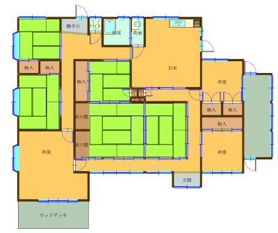 Floor plan for 1960s wood house in Okayama