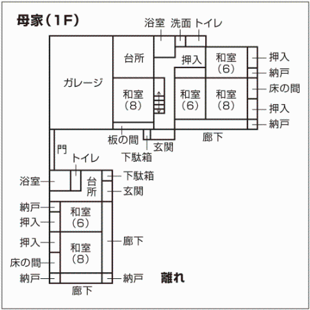 Floor plan for 1970s house in Komoro