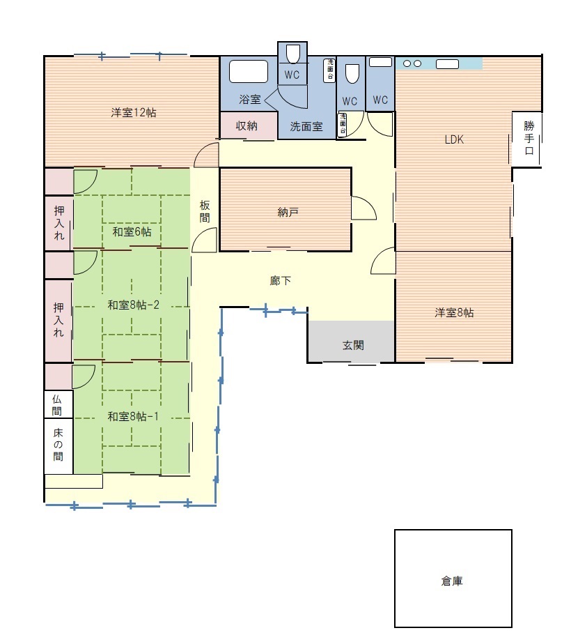 Floor plan for No. 384 Shimo-Tono Kouchi (For Sale)