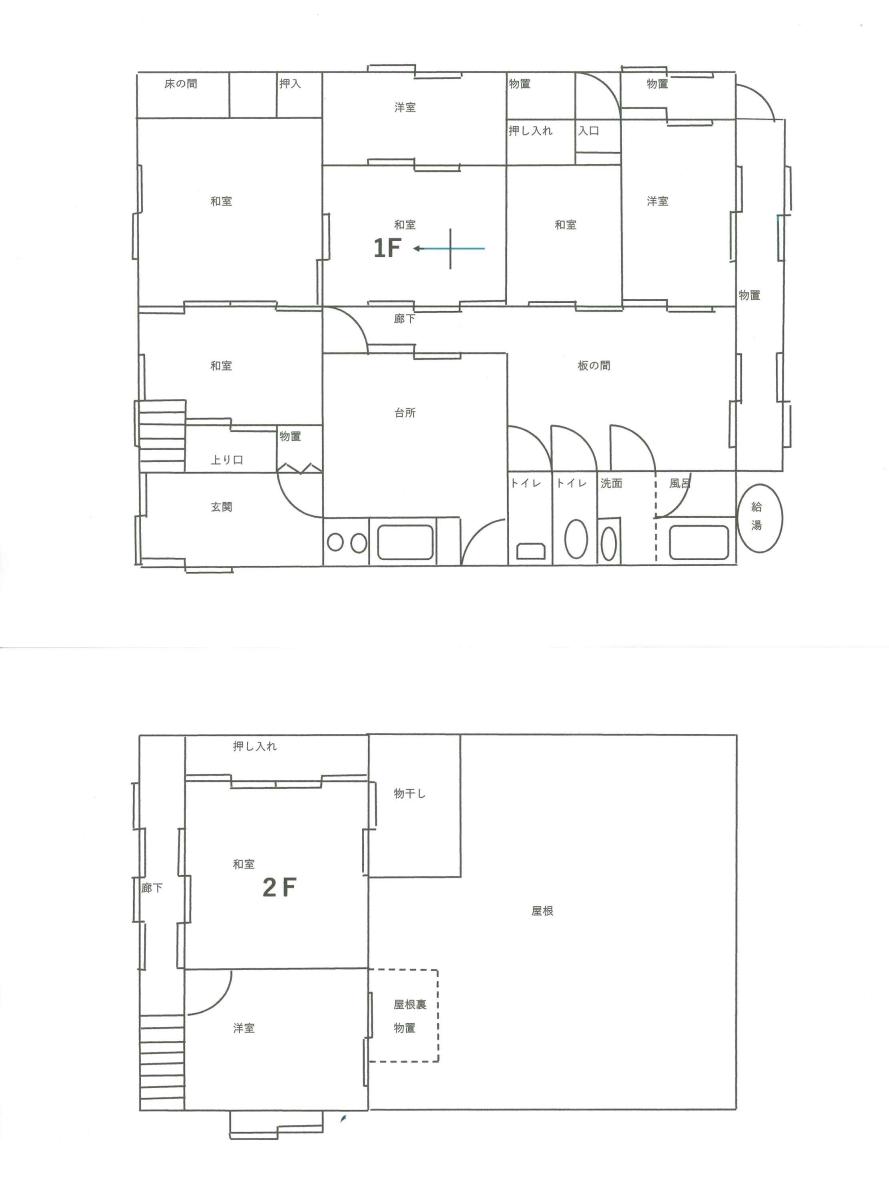 Floor plan for 1960s wood house in Yosano, Kyoto