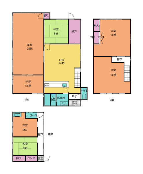 1960s wood house with outbuildings in Kagawa