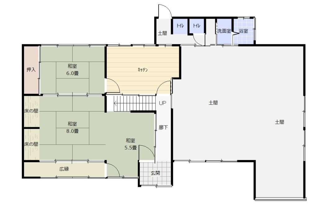 Floor plan for 1970s wood house in Omiya, Kyotango, farmland, approval needed