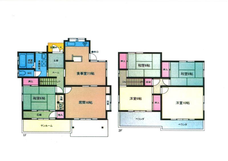Floor plan for 1970s wood house, 12-min walk to station, Mie