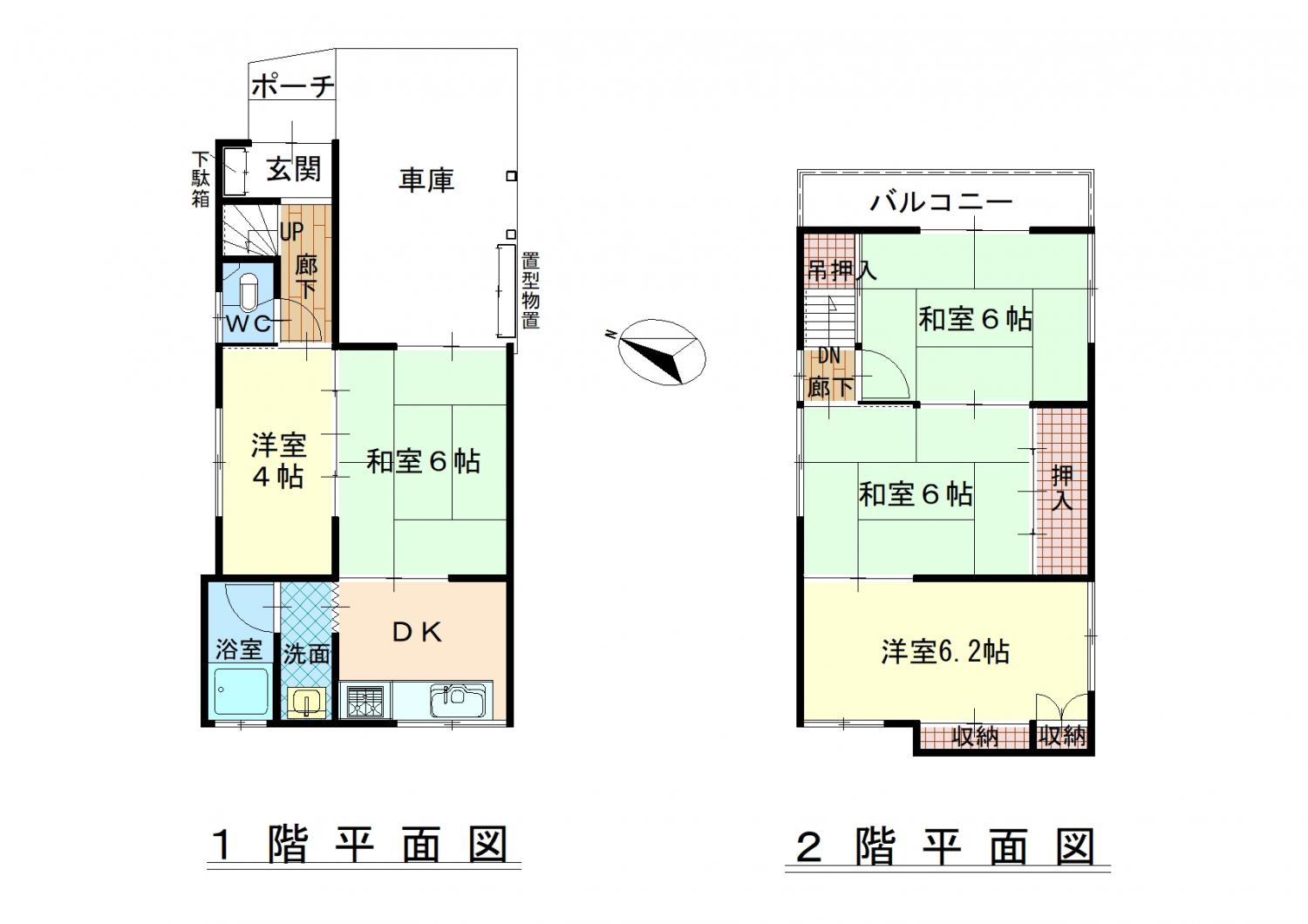 Floor plan for Close to convenience store! Compact 2-story building