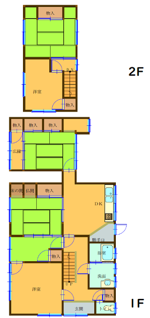 Floor plan for 1970s wood house in Kasaoka