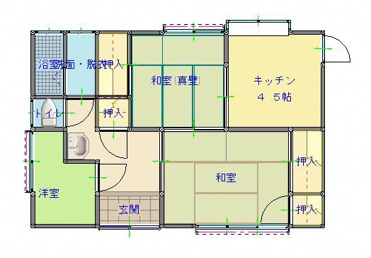 Floor plan for 1980s wood house in Nagasaki