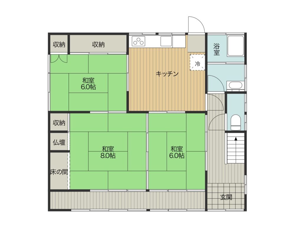 Floor plan for 15 minutes by car to Hachi-kita! Detached house with garden, slightly removed from the village