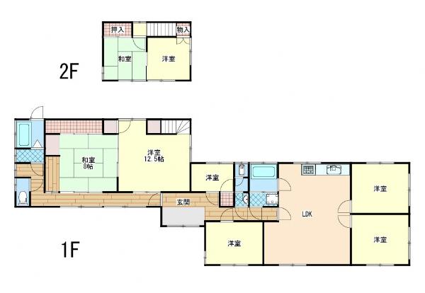 Floor plan for 1970s wood house on a large plot in Yamaguchi