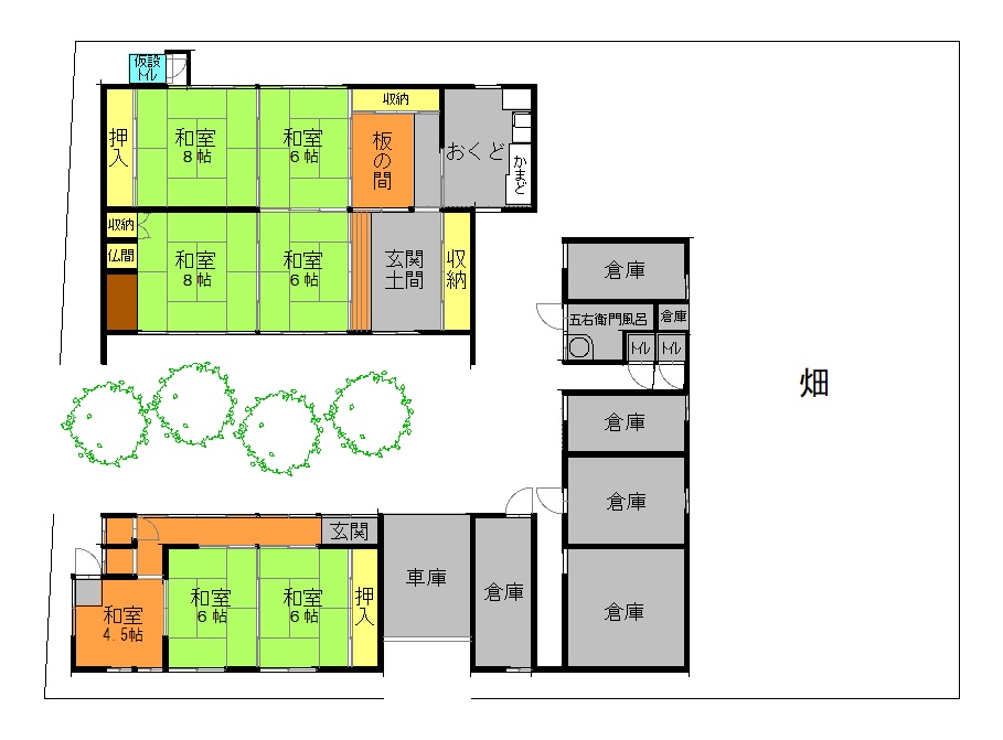 Floor plan for Wood house in Ehime