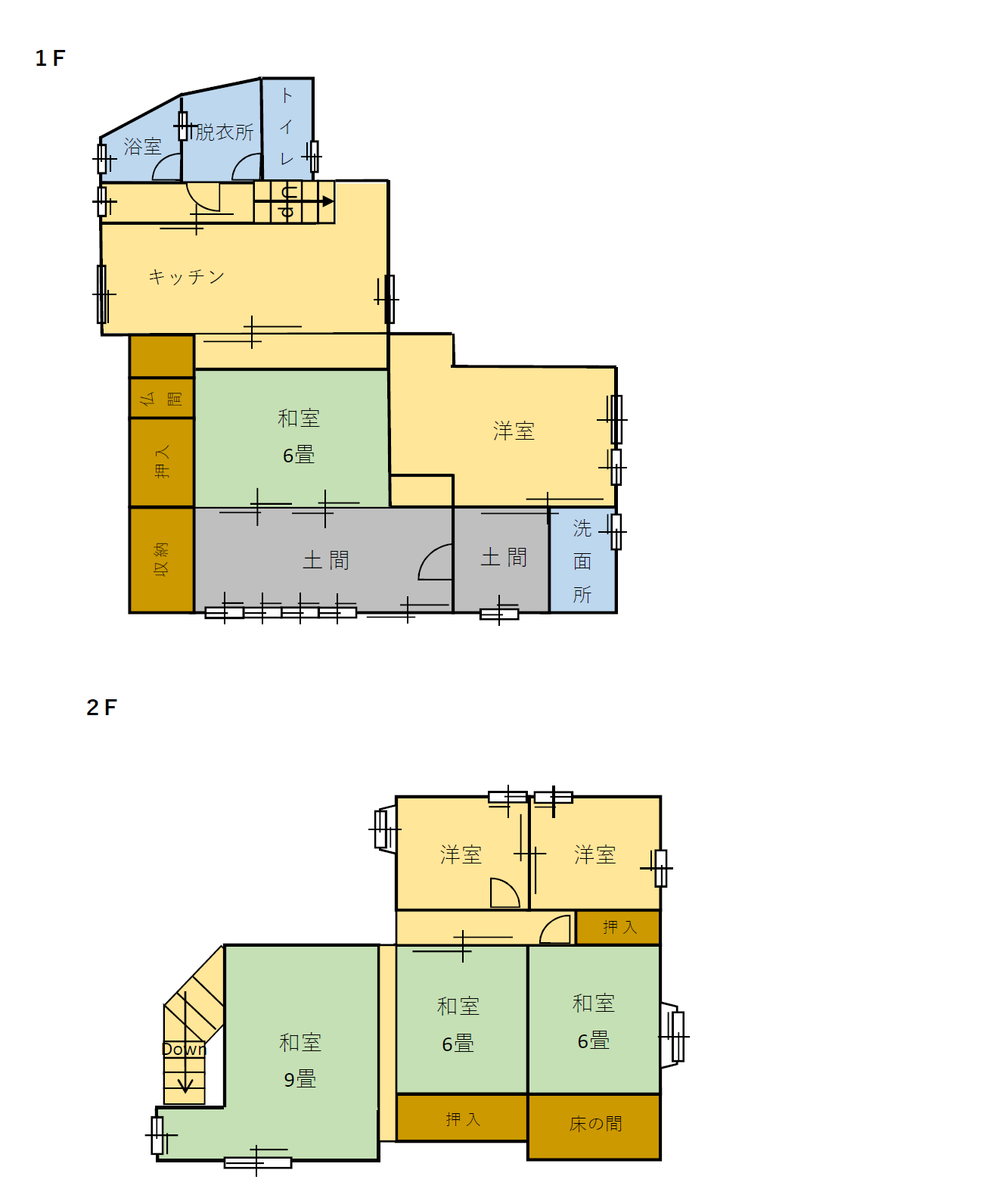 Floor plan for 1960s wood house in Nagasaki
