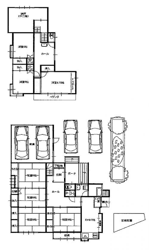 Floor plan for 1980s wood house in Yamagata