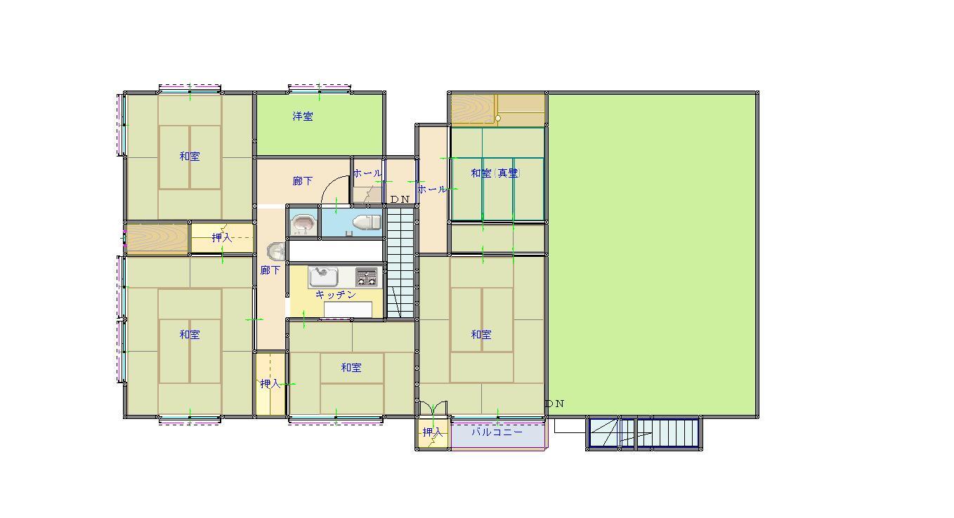 Floor plan for 1980s concrete house in Tokushima