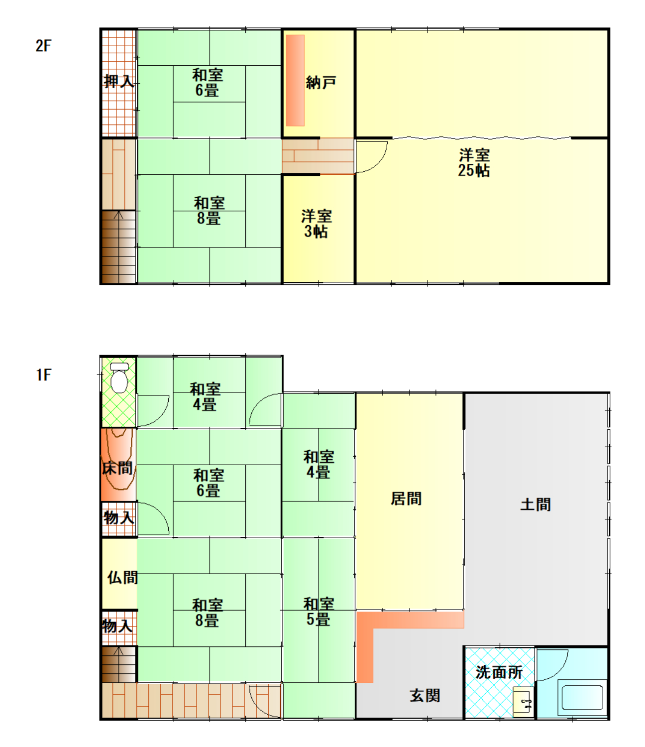Floor plan for 1920s wood house in Matsusaka Kahada