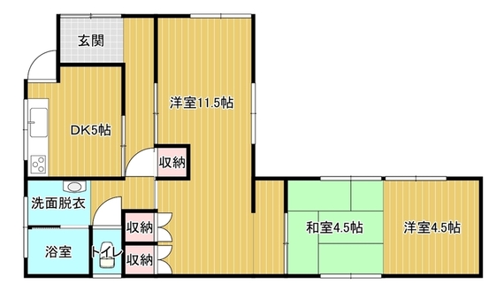 Floor plan for 1980s steel-frame house, 8-min walk to station, Wakayama