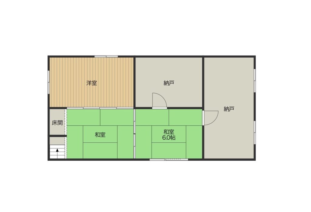 Floor plan for Mountain-surrounded peaceful old folk house countryside living (partially renovated)
