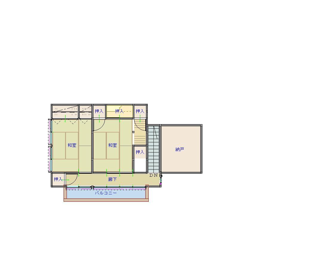 Floor plan for 1960s wood house in Tokushima