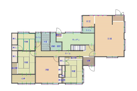 Floor plan for 1960s wood house, 18-min walk to station, Tochigi