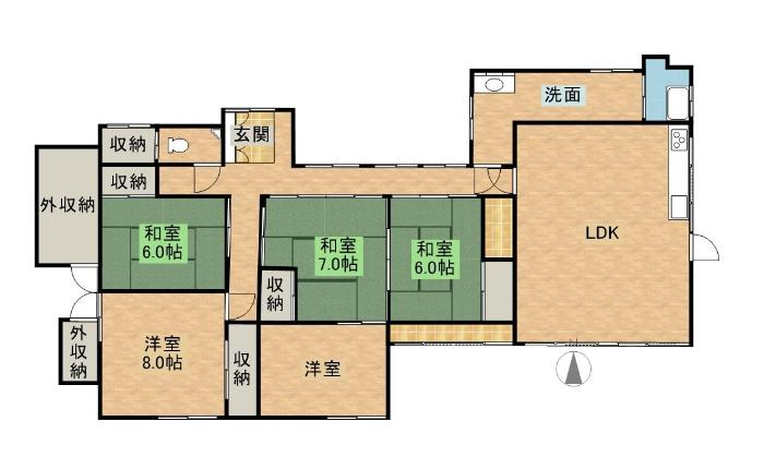 Floor plan for Vacant House 161 (Komachiya Ward)