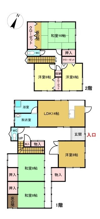 Floor plan for 1990s wood house in Fukui