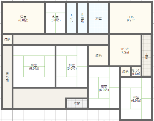 Floor plan for Wood house in Miyazaki