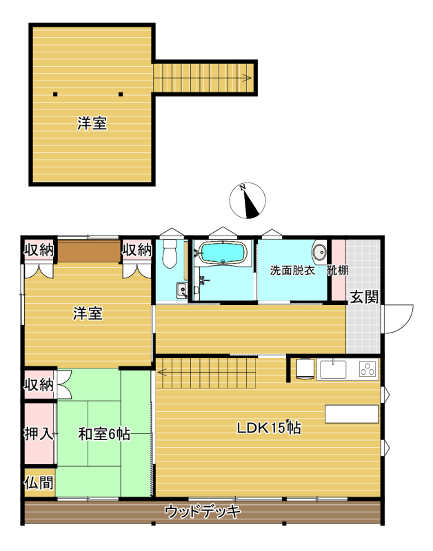 Floor plan for 2010s wood house in Iwate