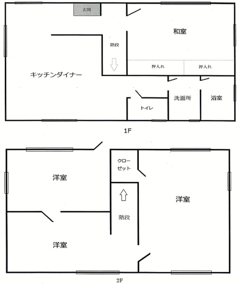 Floor plan for 1990s wood house in Tochigi