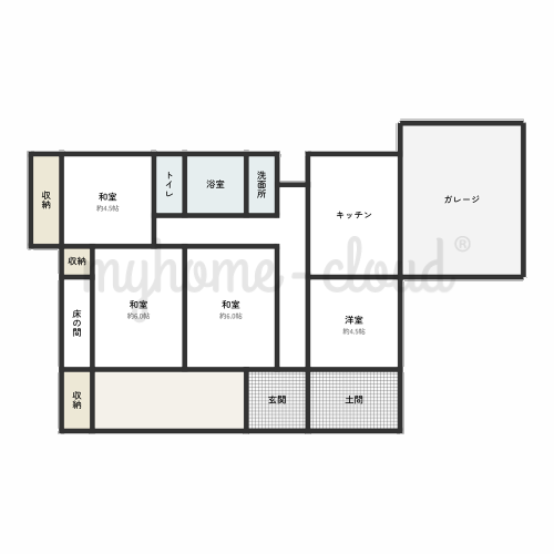 Floor plan for Wood house in Kawanabe, Minamikyushu