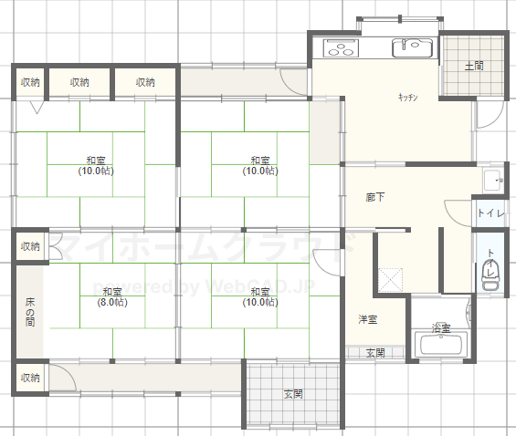 Floor plan for Wood house in Kumamoto