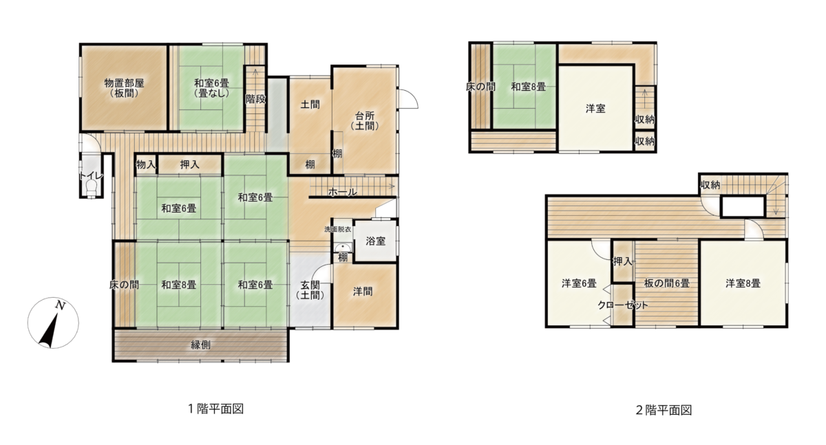 Floor plan for 1970s wood house in Hyogo