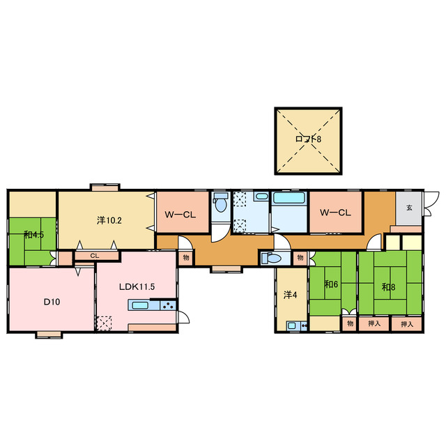 Floor plan for 2000s wood house in Ehime