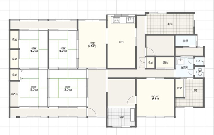 Floor plan for Wood house in Shimane